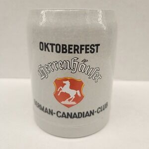 Oktoberfest Herrenhäuser German Canadian Club Ceramic Beer‎ Stein Mug 0.5L